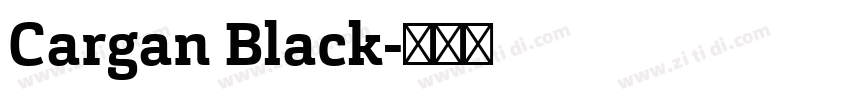 Cargan Black字体转换